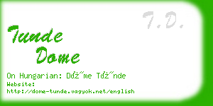 tunde dome business card
